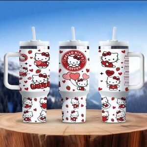 NIB HelloKitty 1pc 40oz Stainless Steel Water Bottle With Handle, Insulated.